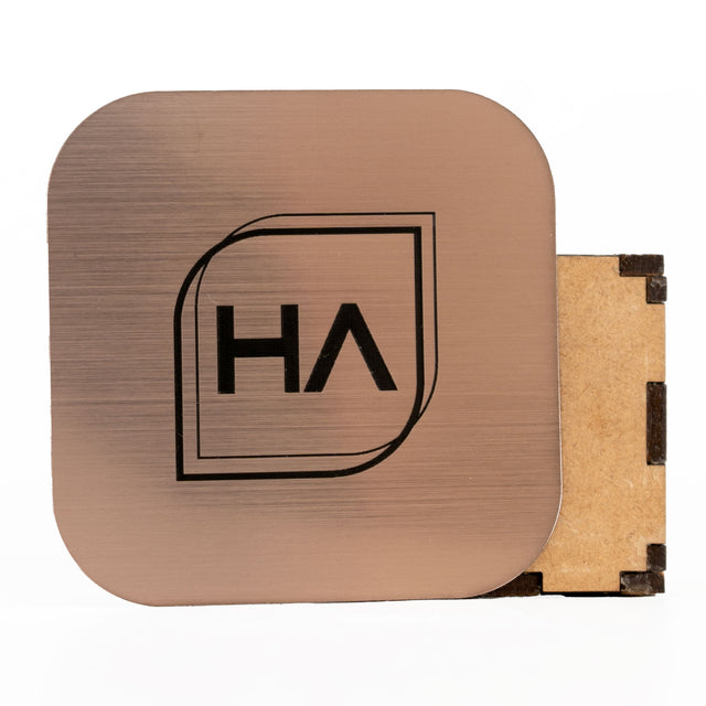 .020in Flexible Plastic Sheet Brushed Copper/Black 12in x 12in Sheet Physical Houston Acrylic 