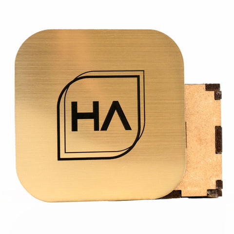 .020in Flexible Plastic Sheet Brushed Gold/Black 12in x 12in Sheet Physical Houston Acrylic 