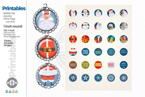 1 Inch Christmas rounds SVG AfterTenDesign 