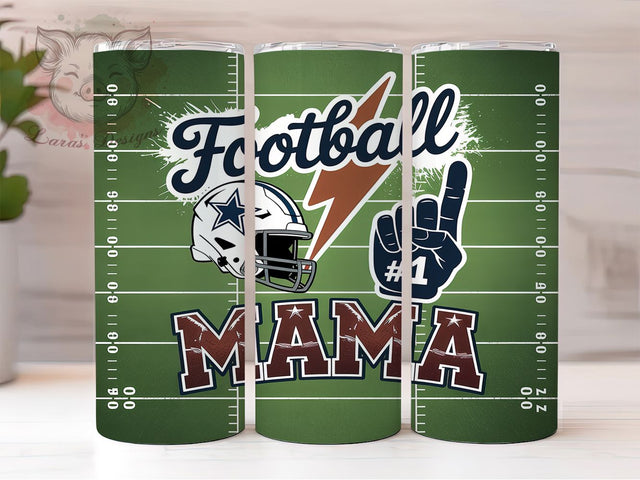 #1 Mama Football Game Day Tumbler, 20oz Sublimation Wrap, Game Day Mama PNG, Sports Mom Tumbler Design, Printable Football Cup, Number One Mama Wrap, Custom Football Mom PNG Sublimation Lara' s Designs 