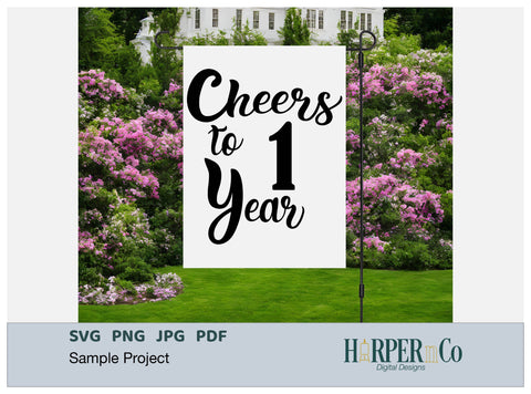 1 Year SVG PNG Cut EPS File SVG HarperNCo 