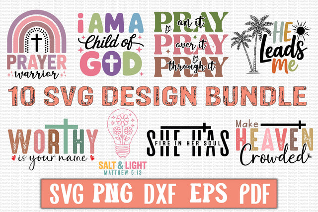 10 Boho Elegant Christian Svg Bundle SVG Craftlabsvg24 