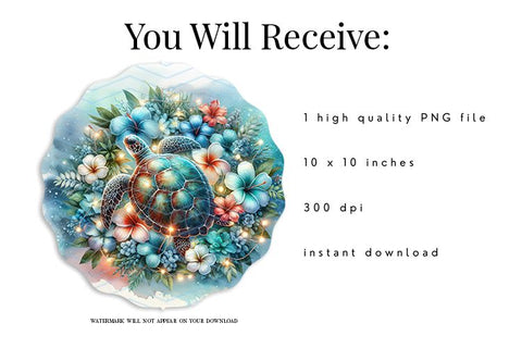 10 Inch Turtle Windspinner Sublimation PNG Sublimation BijouBay 