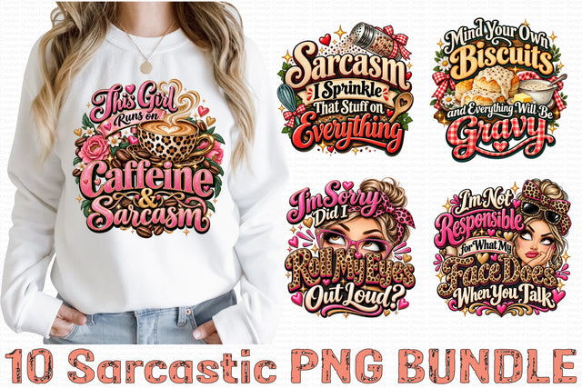 10 Sarcastic PNG Bundle Sublimation Craftlabsvg24 