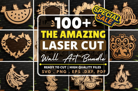 100+ Amazing Laser Cut SVG Bundle | Wall Art CNC Files for Glowforge & Laser Engraving SVG Regulrcrative 
