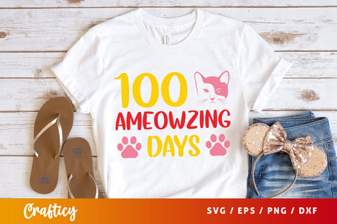 100 Ameowzing days SVG Design SVG Designangry 