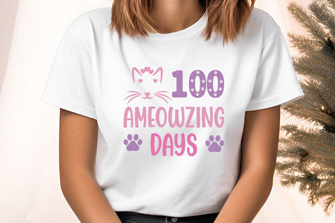 100 Ameowzing Days svg Design SVG Designangry 
