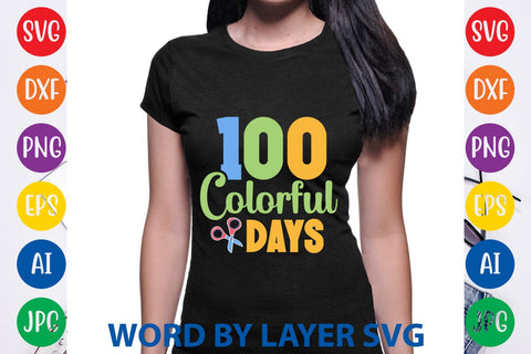 100 Colorful Days svg design SVG Rafiqul20606 