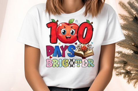 100 days brighter PNG Design Sublimation Designangry 