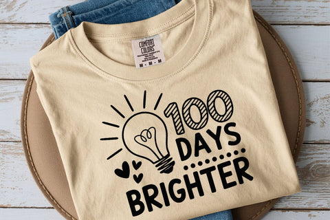 100 Days Brighter svg, 100th Day of School svg, 100 Days of School svg SVG DesignDestine 