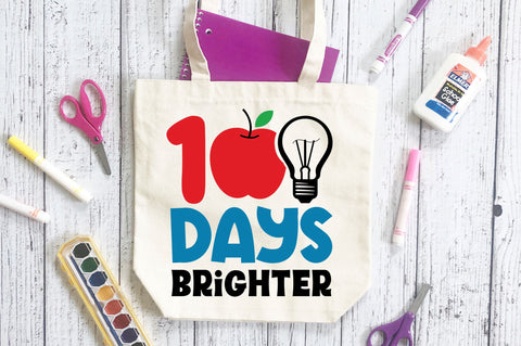 100 days brighter Svg Design SVG Regulrcrative 