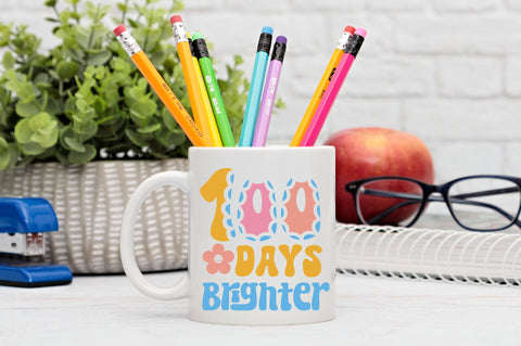 100 days brighter Svg Design SVG Regulrcrative 