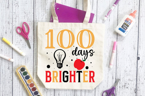 100 days brighter Svg Design SVG Regulrcrative 