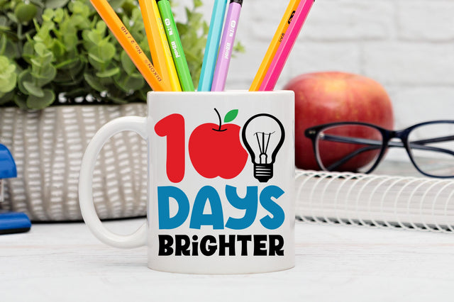 100 days brighter Svg Design SVG Regulrcrative 