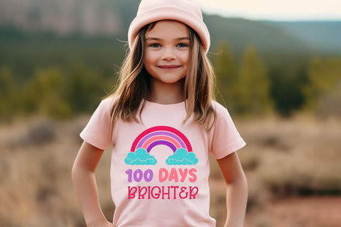 100 Days Brighter SVG | Rainbow SVG SVG B Renee Design 