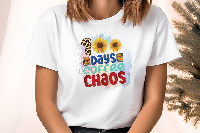 100 days coffee chaos PNG Design Sublimation Designangry 