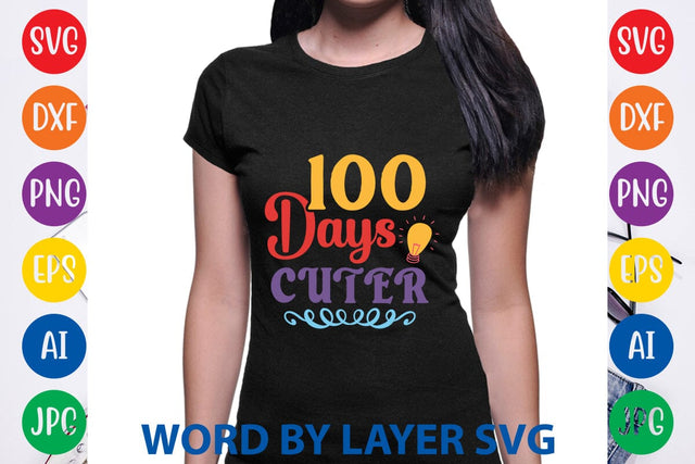 100 Days Cuter svg design SVG Rafiqul20606 