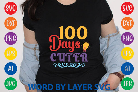 100 Days Cuter svg design SVG Rafiqul20606 