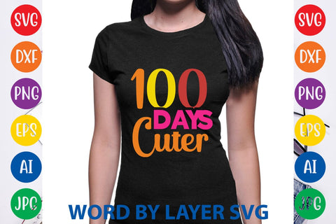 100 Days Cuter svg design SVG Rafiqul20606 