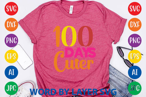 100 Days Cuter svg design SVG Rafiqul20606 