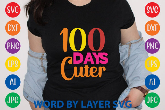 100 Days Cuter svg design SVG Rafiqul20606 