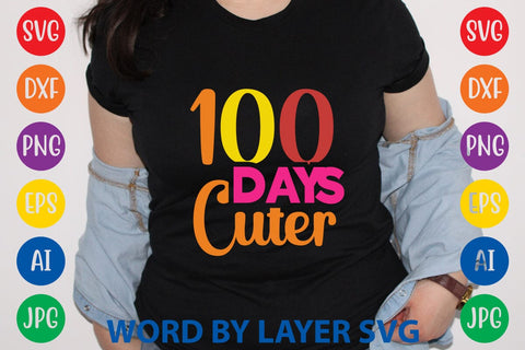 100 Days Cuter svg design SVG Rafiqul20606 