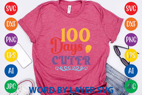 100 Days Cuter svg design SVG Rafiqul20606 