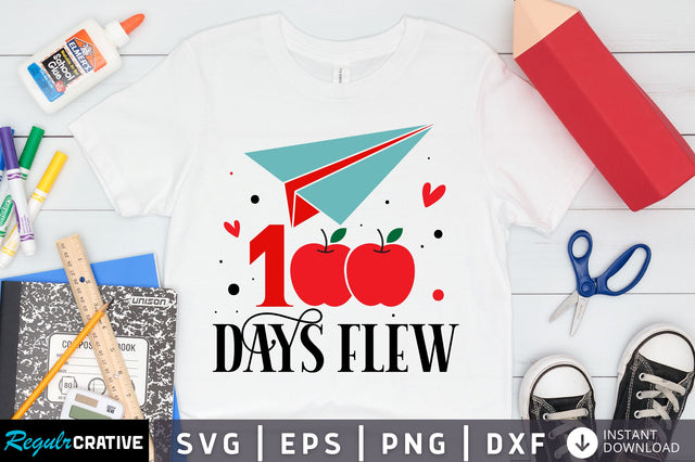 100 days flew Svg Design SVG Regulrcrative 