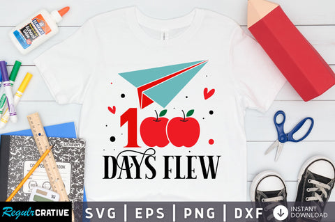 100 days flew Svg Design SVG Regulrcrative 