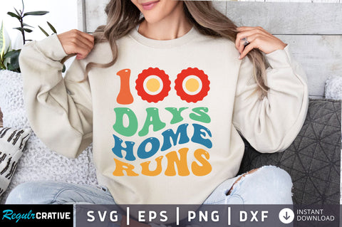 100 days home runs svg Design SVG Regulrcrative 
