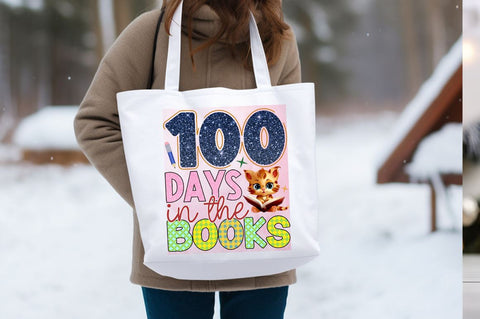 100 days in the books PNG Design Sublimation Designangry 