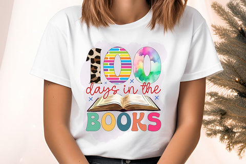 100 days in the books PNG Design Sublimation Designangry 