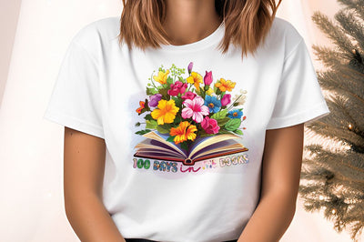 100 days in the books PNG Design Sublimation Designangry 