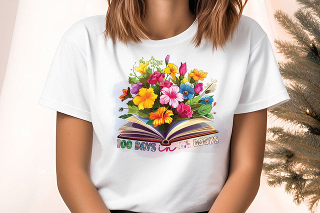 100 days in the books PNG Design Sublimation Designangry 