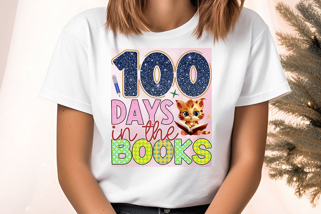 100 days in the books PNG Design Sublimation Designangry 
