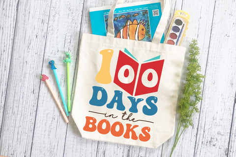 100 days in the books svg Design SVG Regulrcrative 