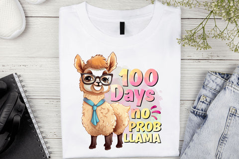 100 Days no prob-llama Sublimation Design Sublimation Regulrcrative 