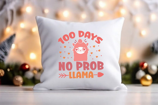 100 Days No Prob Llama svg Design SVG Designangry 