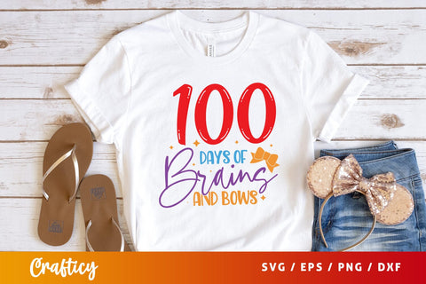 100 days of brains and bows Svg Design SVG Designangry 
