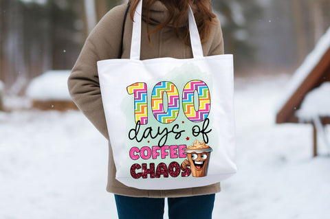 100 days of coffee chaos PNG Design Sublimation Designangry 
