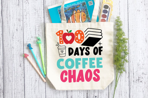 100 days of coffee chaos SVG Design SVG Regulrcrative 
