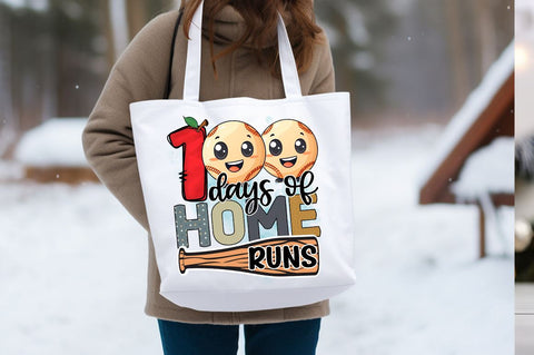 100 days of home runs PNG Design Sublimation Designangry 