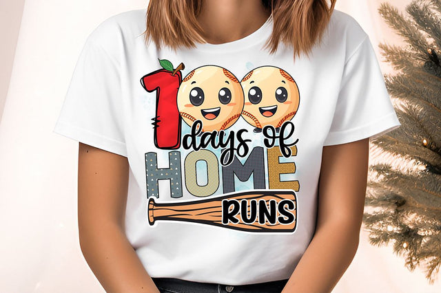 100 days of home runs PNG Design Sublimation Designangry 