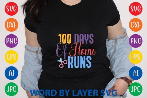 100 Days Of Home Runs svg design SVG Rafiqul20606 
