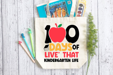 100 days of live that kindergarten life SVG Design SVG Regulrcrative 
