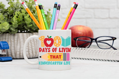 100 days of livin that kindergarten life SVG Design SVG Regulrcrative 