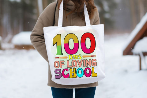 100 days of loving school PNG Design Sublimation Designangry 