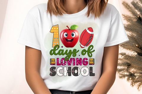 100 days of loving school PNG Design Sublimation Designangry 