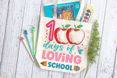 100 days of loving school svg Design SVG Regulrcrative 