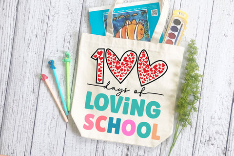 100 days of loving school svg Design SVG Regulrcrative 